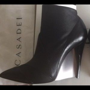 Casadei beautiful two toned wedge blade bootie
